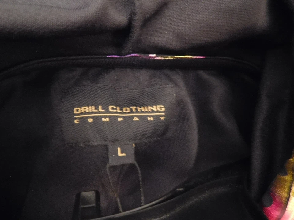 Drill Clothing Co. Medusa Barroco Multicolor Lámina Sudadera con Capucha Talla Grande Nueva con Etiquetas Foto 3 de 4