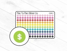 2348-3~~Dollar Sign Tiny Icons Planner Stickers.