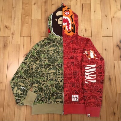 BAPE XXV CITIES CAMO ape head tiger full zip hoodie A Bathing Ape