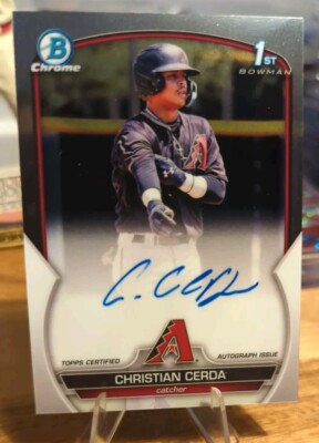 2023 BOWMAN CHROME Christian Cerda 1ST BOWMAN AUTO