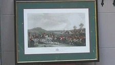 ANTIQUE 19c ENGLISH ENGRAVING "THE MEET AT MELTON",by SIR FRANCIS GRANT,P.R.A #2