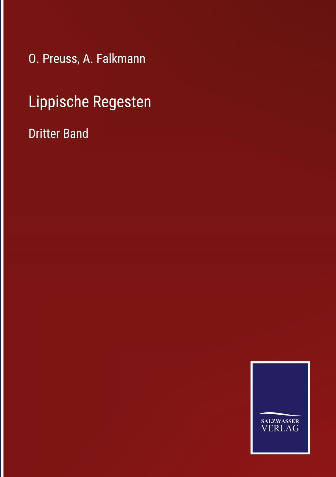 Thumbnail - Lippische Regesten - O. Preuss - 9783752550252