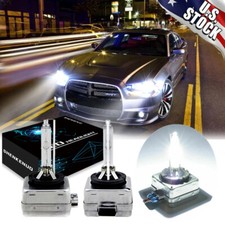 6000k White Hid Xenon Headlight Bulbs For Dodge Charger 2011-2014 Low Beam