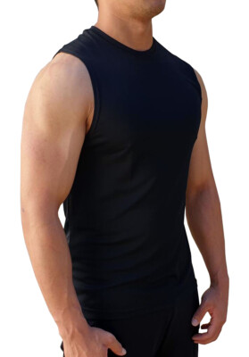 Trasporto Di Goccia Quick Dry Mesh Mens Bodybuilding Fitness Senza Maniche Della - Foto 2