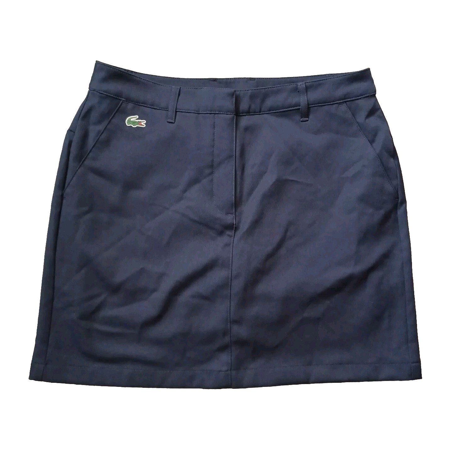 Lacoste Sport Technical Short Golf Skirt Womens 36 4 Navy Blue Logo Skort