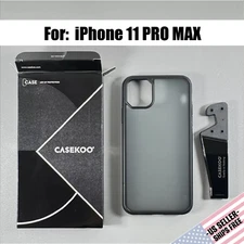 CASEKOO Case for iPhone 11 Pro Max - Frosted Black | Portable Phone Stand