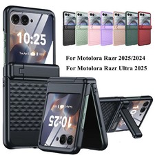 Built-in Front Screen Protector Stand Hinge Cover Case for Moto Razr 2025/Ultra