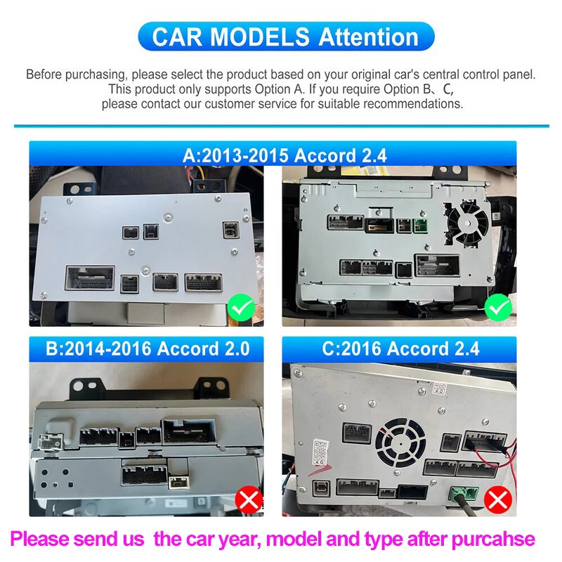 10'' For Honda Accord 2013-2017 6G+128G Apple Carplay Car Radio Android 15.0 GPS - Image 3 of 4