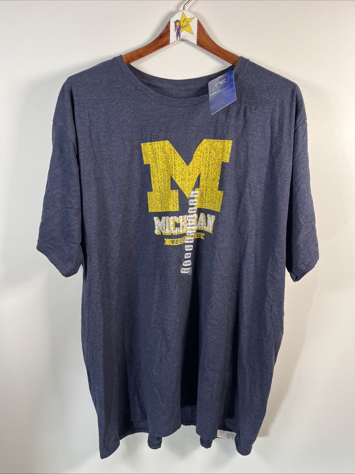 University of Michigan Wolverines Shirt 3XL ProEdge Performance Tee Navy NWT