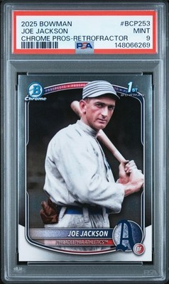 2025 BOWMAN CHROME PROSPECTS RETROFRACTOR #BCP253 JOE JACKSON PSA 9