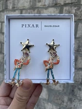 2025 Baublebar Disney Toy Story Sheriff Woody Drop Earrings New Rare Find