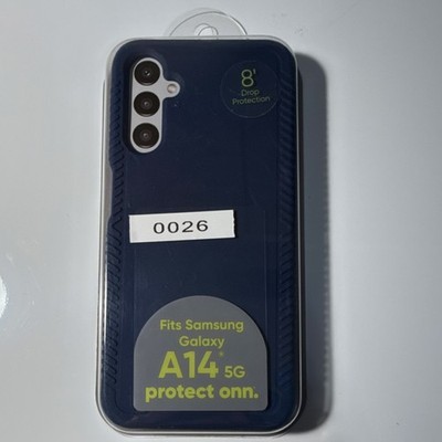 ONN. Grip Case Samsung Galaxy A14 5G Antimicrobial Drop Protection Blue