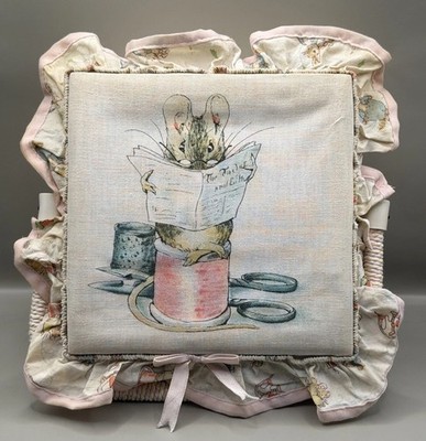 Vintage 1992 Beatrix Potter Nähkästchen Peter Rabbit Maus Faden Aufbewahrungskorb