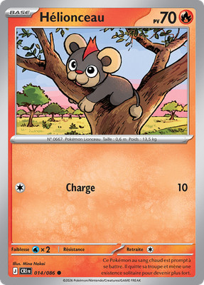 Pokemon Karte Helionceau 014/086 Commune Chaos Aszendent