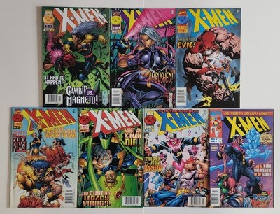 X-Men #58, 60, 61, 63-65 & 69 VF/VF+ Newsstand Edition Lot Marvel Comics 1996/97