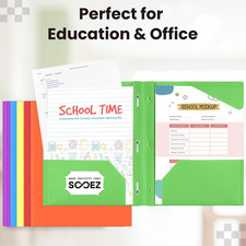 Plastic Folders with Pockets and Prongs, Pocket Folders with Prongs