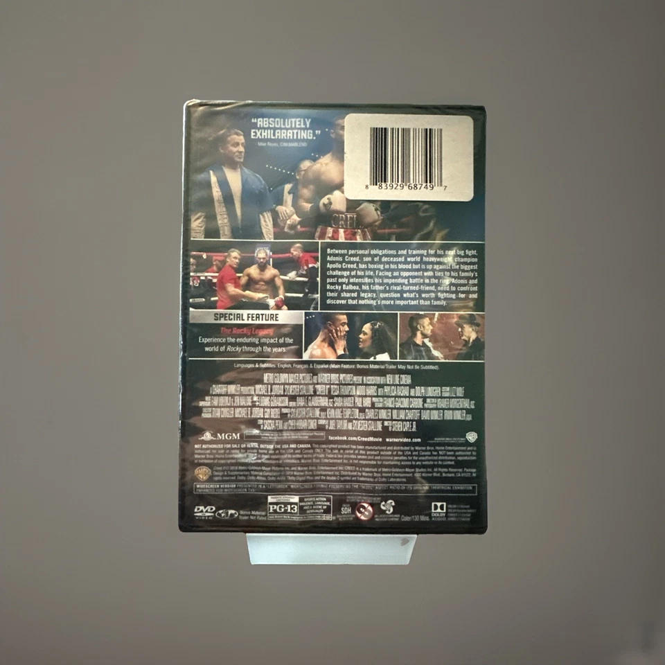 Creed 2 (DVD 2018 Widescreen) Michael Jordan Sylvester Stallone - Image 3 of 4