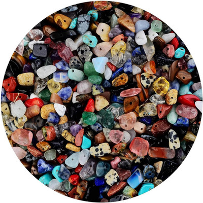 Natural Chip Stone Beads 450pcs Multicolor Chips 5-8mm Genuine Real Irregular He