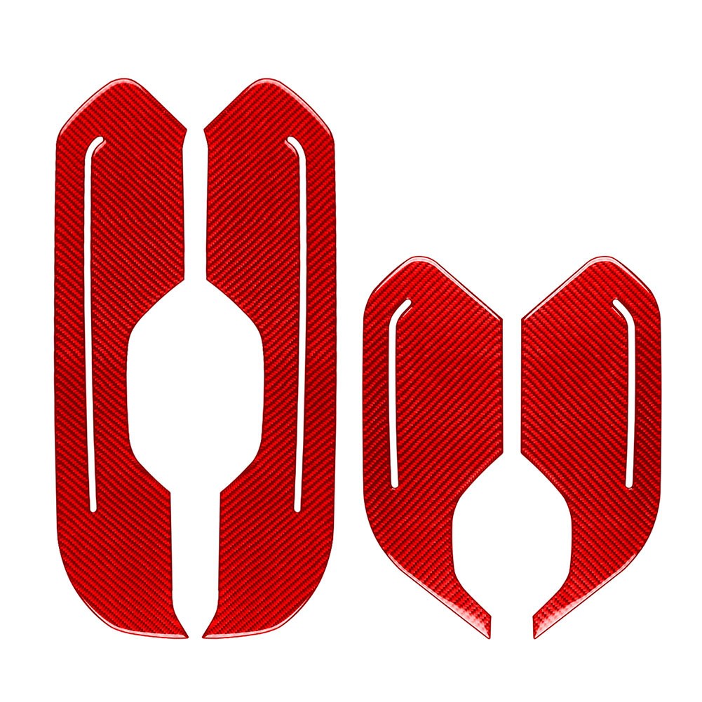 4pcs Carbon Fiber Red Interior Door Panel Trim For Jeep Wrangler JL 2018-2024 thumbnail 6