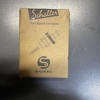 Genuine Schaller RUTHENIUM S-Lock Guitar Strap Locks Pair/Set, Made in Germany