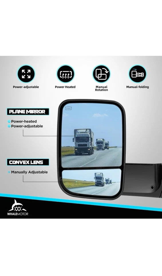 Espejos retrovisores eléctricos térmicos compatibles con Dodge Ram 1500 2500 3500 2003-2009 L&R Foto 4 de 4