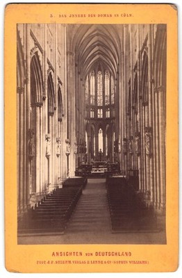 Fotografie J. F. Stiehm, Ansicht Köln, Das Innere des Doms 