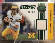 2008 Press Pass Chad Henne /82 Gridiron Gamers GAME USED Patch Michigan 🔥🔥🔥