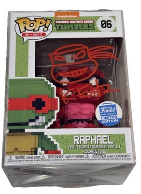  RARE Funko Pop! 8-Bit Raphael Neon Limited Edition Autographed TMNT Funko Shop