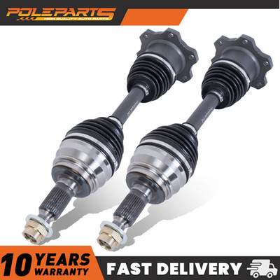 Pair 4WD 6-Lug Front CV Axle Shafts for Chevy Silverado Sierra 1500 Tahoe Yukon
