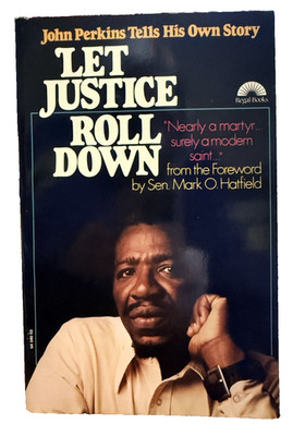 Let Justice Roll Down SIGNED John Perkins Civil Rights Memoir Autographed 2020