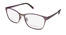 NEW ESPRIT 17487 GLASSES BROWN 535 METAL  PLASTIC 51-16-135 FULL-RIM CAT EYE