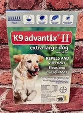 K9 Advantix II Extra Large Dog 6 dose | Over 55lbs | 6 doses