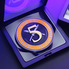 CSGO 5 Year Veteran Coin Badge Metal Counter Strike Global Offensive Souvenir