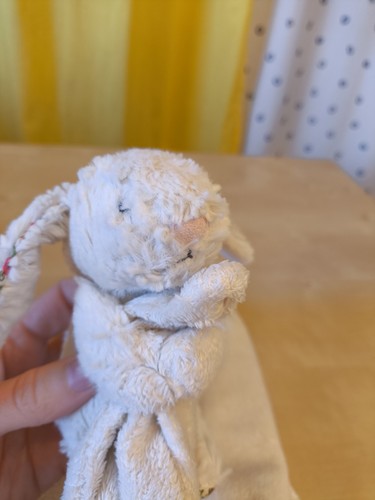 JELLYCAT Hase mit Schnuffeltuch Schmusetuch weiß mit Blumen Kuscheltuch Baby - Bild 12 von 14