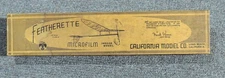 Vintage California Model Co. Featherette Microfilm Indoor Flying Model Plane 18"