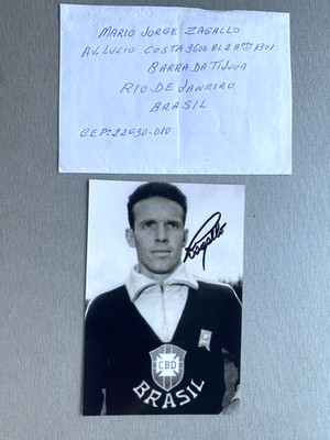 MARIO ZAGALLO ( 2024) 3x Weltmeister Brasilien  signed Foto 10x15 Autogramm