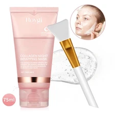 1~6Pack Collagen Overnight Wrapping Peel Off Facial Mask Renewal Night Skin Care