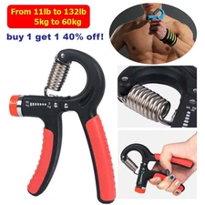 Hand Grip Strength Power Trainer Gripper Strengthener Adjustable Gym Exerciser
