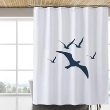 LLSCL Fabric Shower Curtain Liner with Magnets, Waterproof Hotel Quality, 72 ...