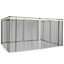 Replacement Mesh Mosquito Netting Screen Walls for 10 Ft. X 12 Ft. Patio Gazebo,