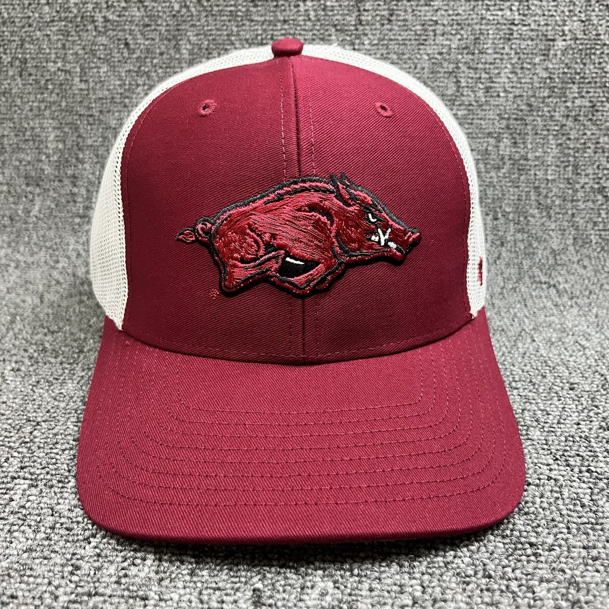 Arkansas Razorbacks '47 Brand Freshman Trucker Hat Maroon White Mesh Snapback
