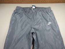 Vintage Nike mens solid gray bluetag nylon windbreaker track pants Mx30