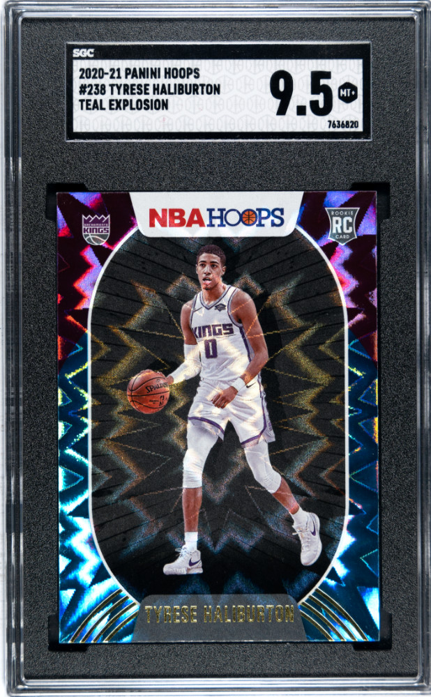 Tyrese Haliburton - 2020 Panini Hoops Teal Explosion SGC 9.5