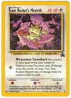 Team Rocket's Meowth 18 Black Star Promo Regular Rare Vintage Pokemon Card