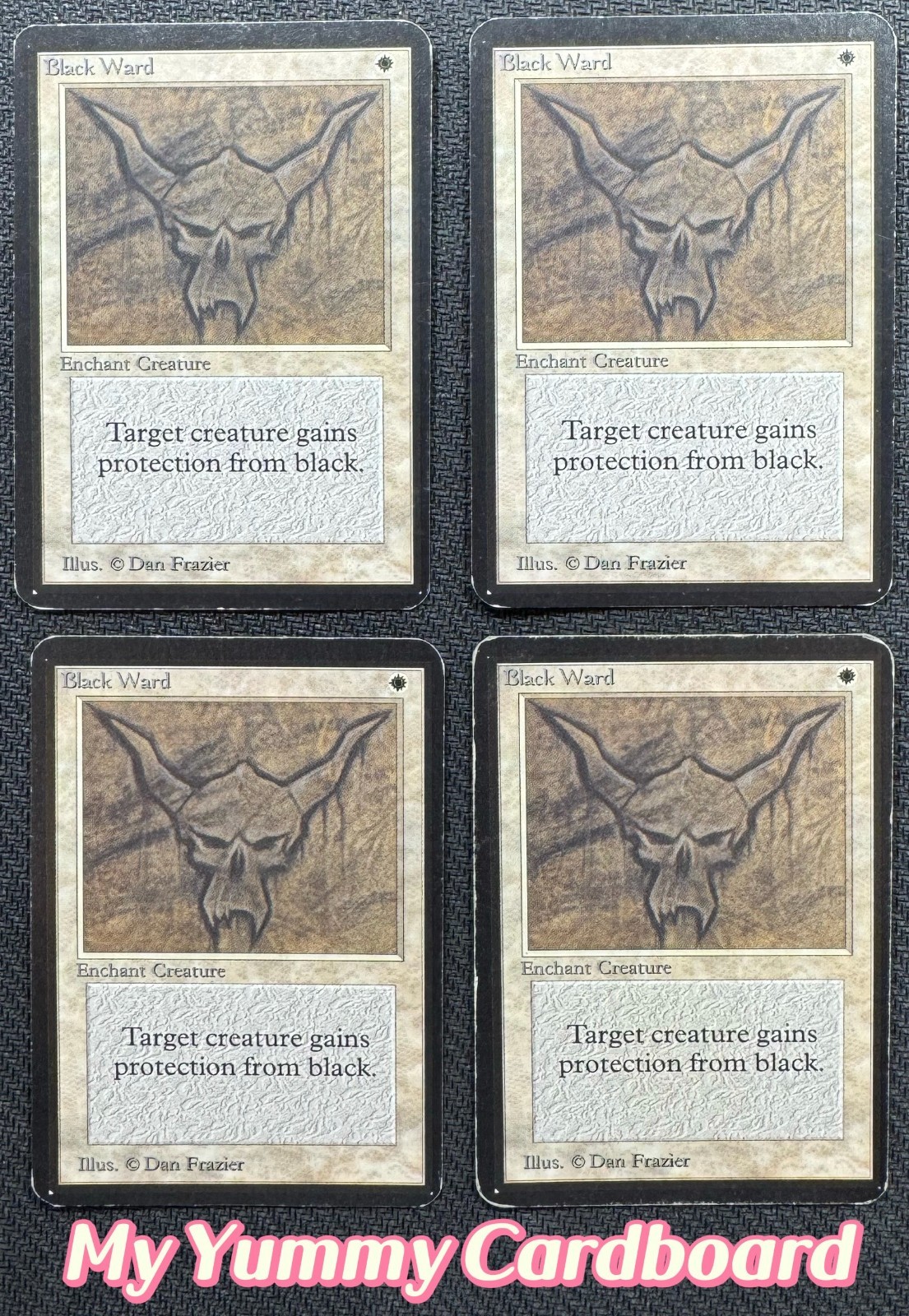 MTG Alpha Black Ward x4 Playset — MP to HP | Limited Edition Alpha 1993