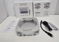 Aluminum Stand Hub SSD Enclosure Docking Station 2024 Mac Mini M4/M4 Pro