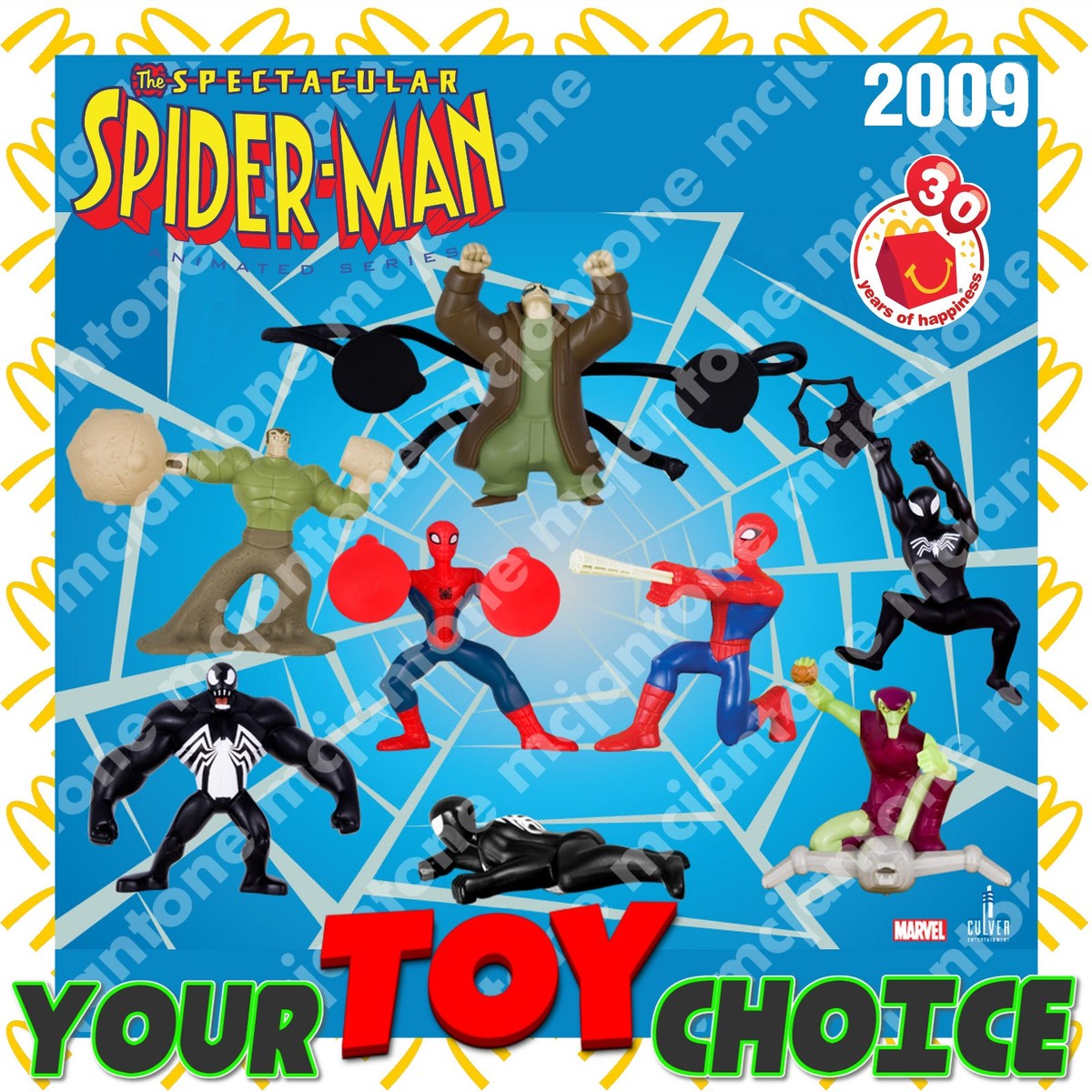 McDonald's 2009 SPIDER-MAN Animated Series MARVEL Spiderman YOUR