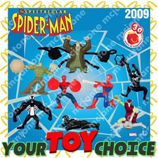 McDonald's 2009 SPIDER-MAN Animated Series MARVEL Spiderman YOUR Toy CHOICE