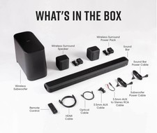 Polk Audio Cinema Surround Sound System Soundbar, Wireless Subwoofer, HDMI
