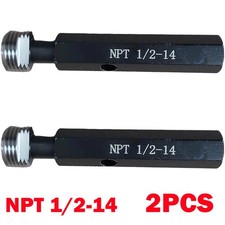 2Pcs Bearing Steel NPT 1/2-14 Taper Pipe Plug Thread Gage Gauge NPT 1/2 USA
